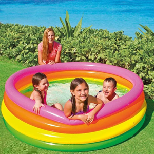 استخر بادی قطر 168 سانتیمتری کف بادی اینتکس intex مدل 56441-اسباب بازی ورزشی